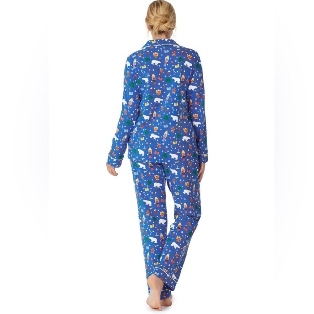 BedHead Traditional Christmas Blue Pajama Set XS - Picture 2 of 11